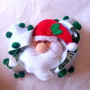 Christmas girls bow handmade ( box pink #1)